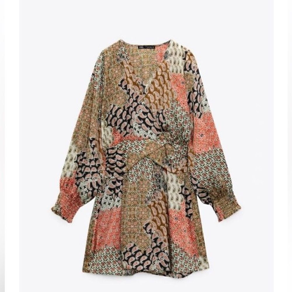 ZARA PRINTED DRESS MULTICOLORED - Picture 4 of 7